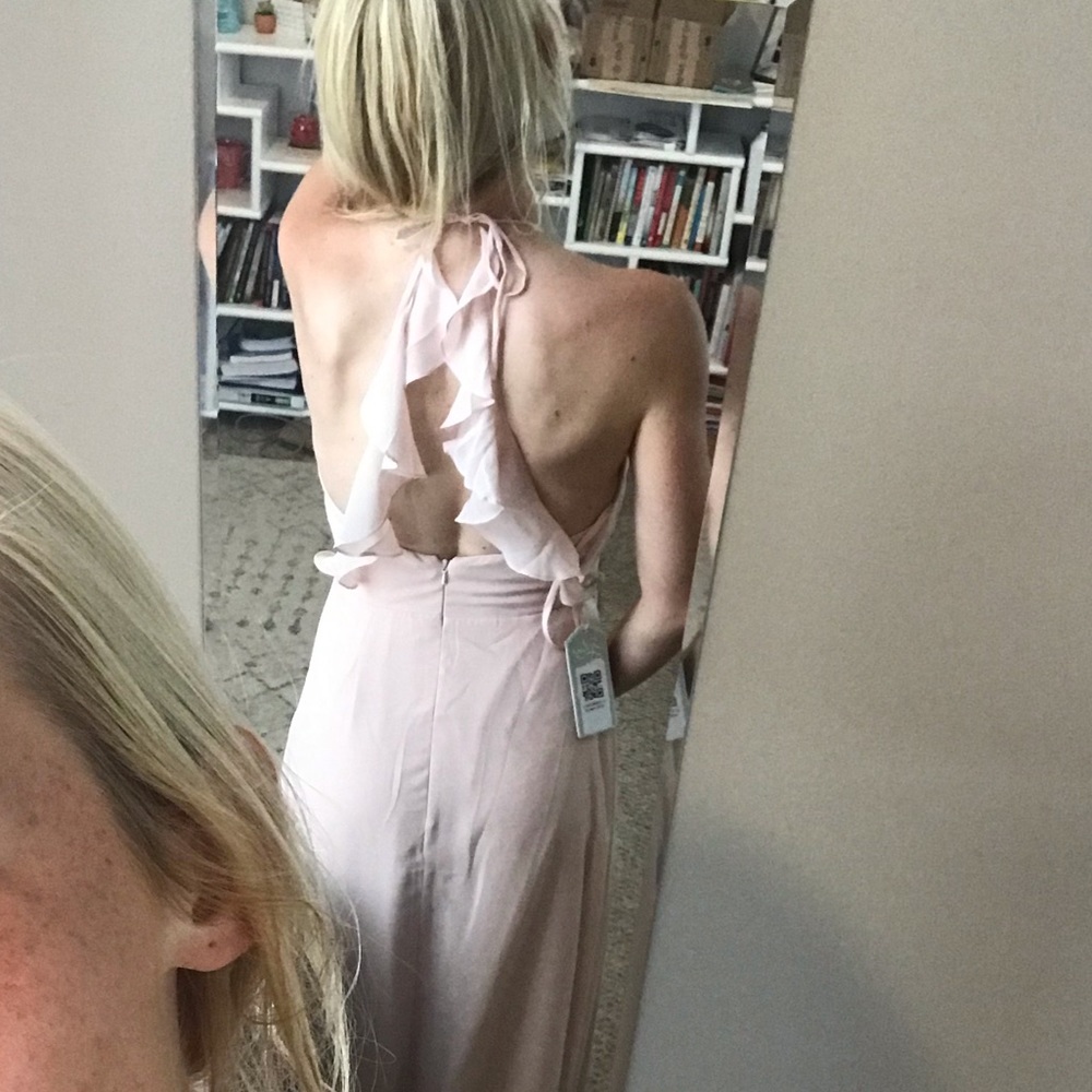 Light pink chiffon dress